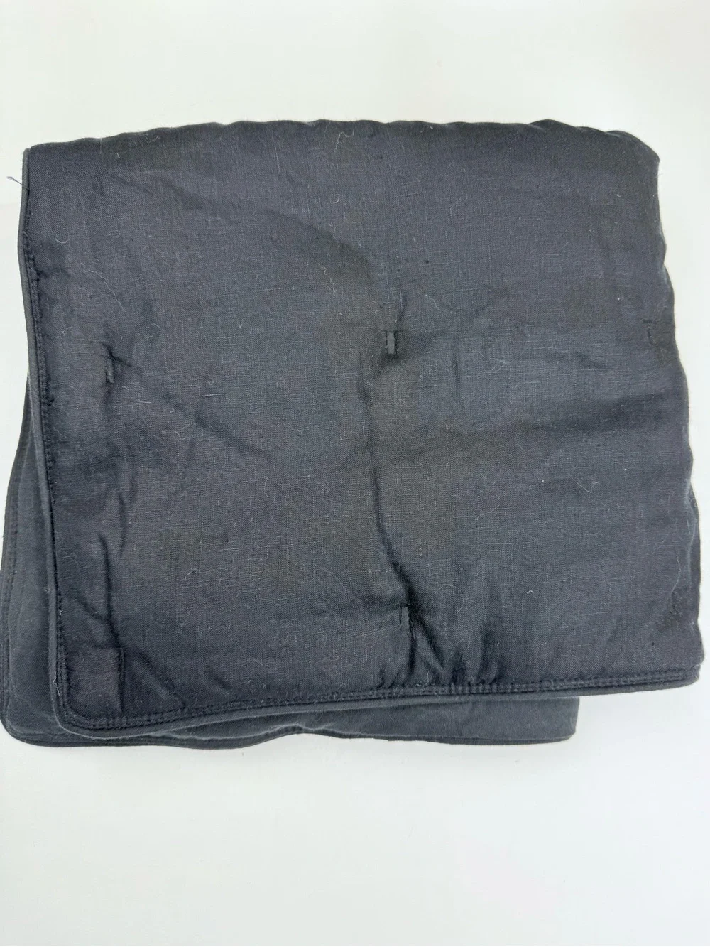POTTERY BARN Belgian Linen Shams Black (3) Euro & King